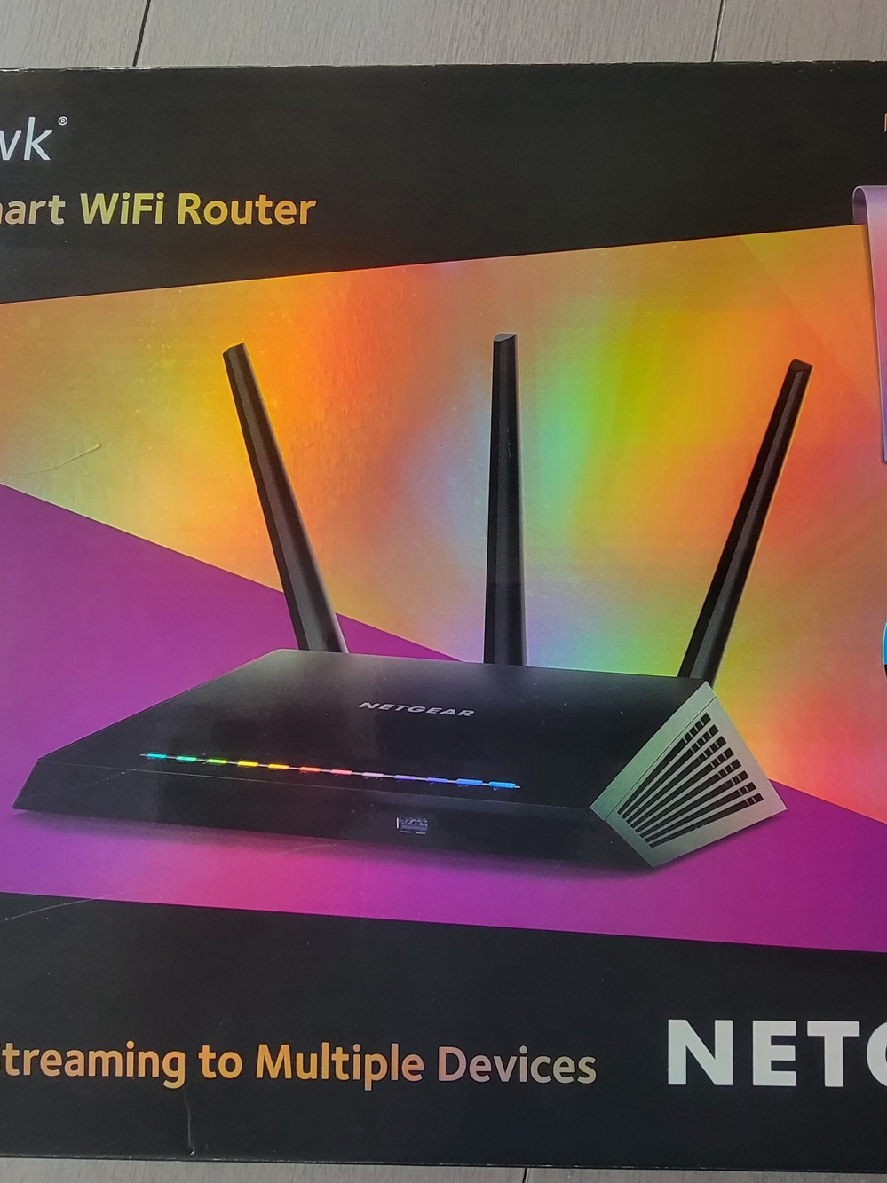 NETGEAR Nighthawk Ac2300 Smart WiFi Router in Black with RGB Accent